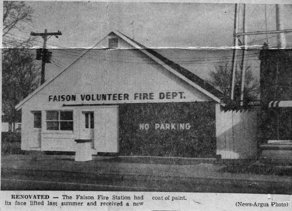 Faison Volunterr Fire Department in 1959