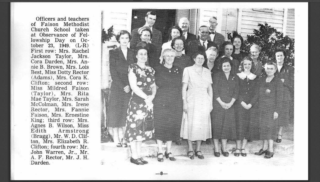 1949 Officers and Teachers of Methodis Church